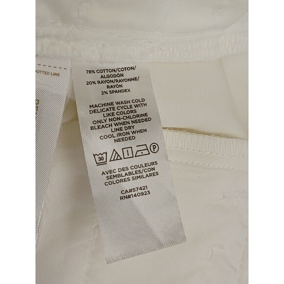 LOFT The Riviera cropped Pant Ivory Cream Sz 8 NWT - Picture 6 of 6